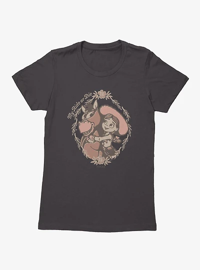 Disney Pixar Toy Story 5 My Ride Or Die Jessie Bullseye Womens T-Shirt