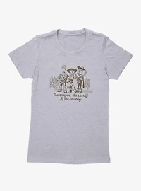 Disney Pixar Toy Story 5 The Ranger, Sherrif & Cowboy Buzz Jessie Woody Womens T-Shirt