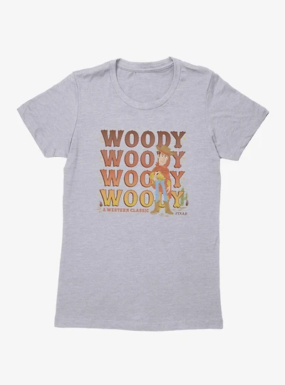 Disney Pixar Toy Story 5 Woody A Western Classic Womens T-Shirt