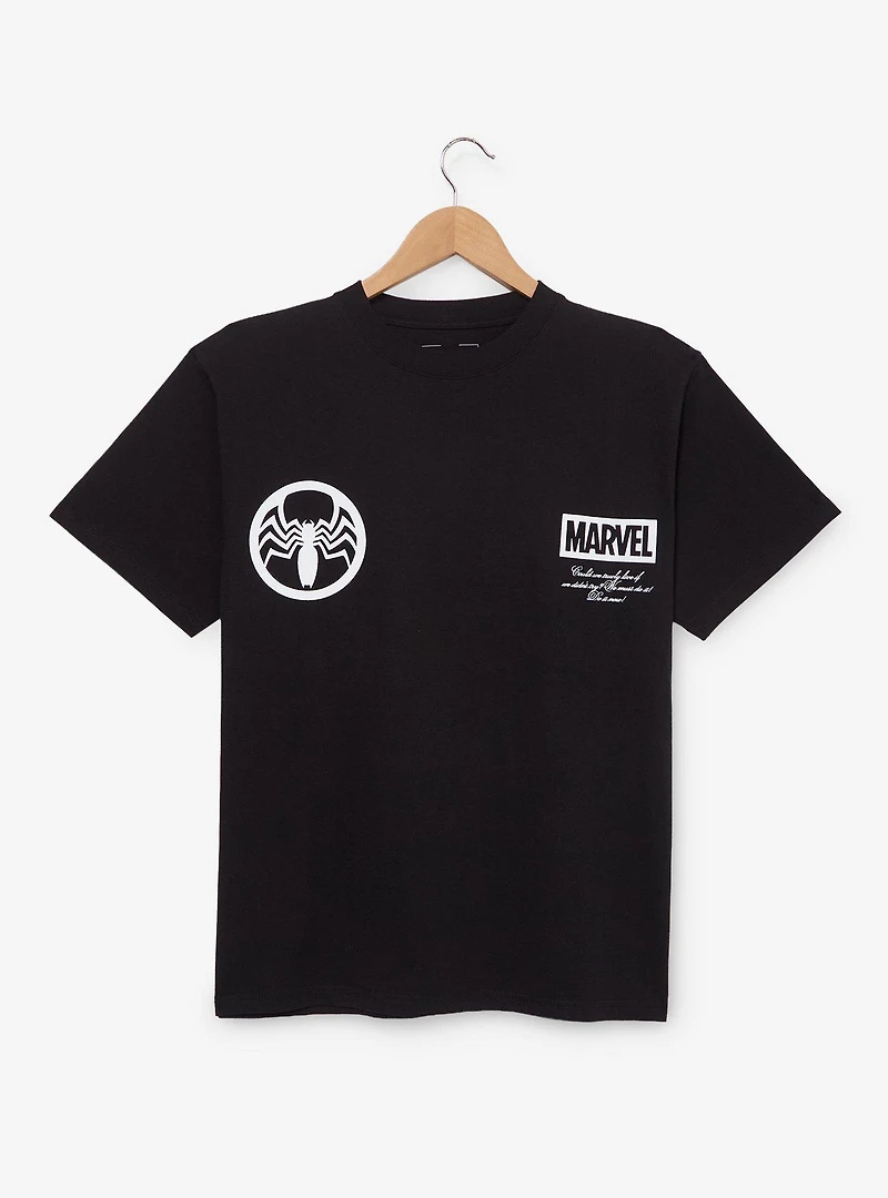 Marvel Venom Spiderweb Portrait T Shirt - BoxLunch Exclusive