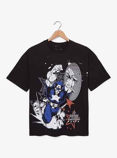 Marvel Captain America Tonal Portrait T-Shirt - BoxLunch Exclusive