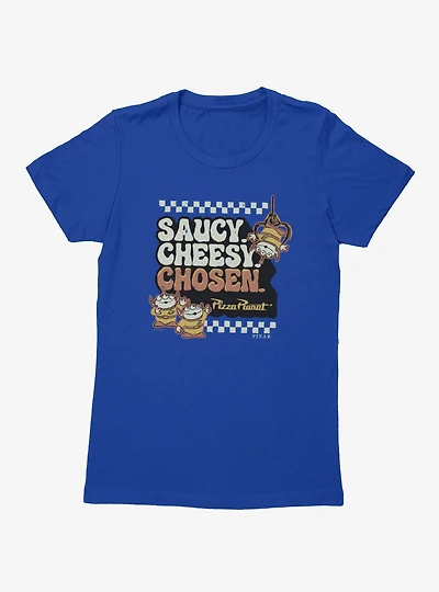 Disney Pixar Toy Story Saucy Cheesy Chosen Pizza Planet Womens T-Shirt