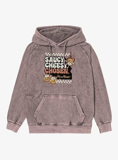 Disney Pixar Toy Story Saucy Cheesy Chosen Pizza Planet Mineral Wash Hoodie