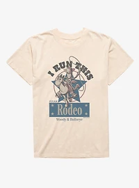 Disney Pixar Toy Story I Run This Rodeo Woody Bullseye Mineral Wash T-Shirt