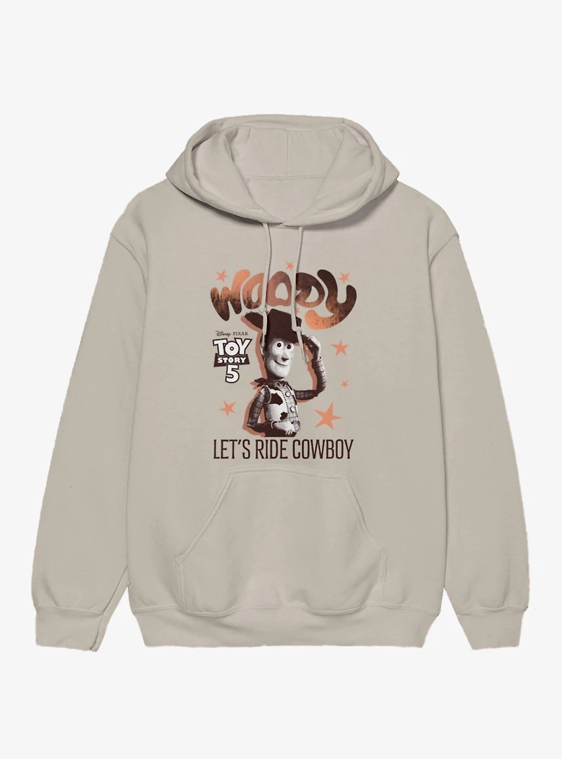 Disney Pixar Toy Story 5 Woody Lets Ride Cowboy Stars Hoodie
