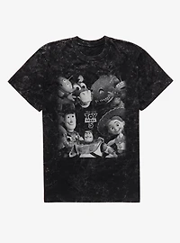 Disney Pixar Toy Story 5 Grayscale Group Mineral Wash T-Shirt Box Lunch Exclusive