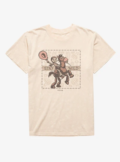 Disney Pixar Toy Story 5 Stay Wild Jessie And Bullseye Mineral Wash T-Shirt Box Lunch Exclusive