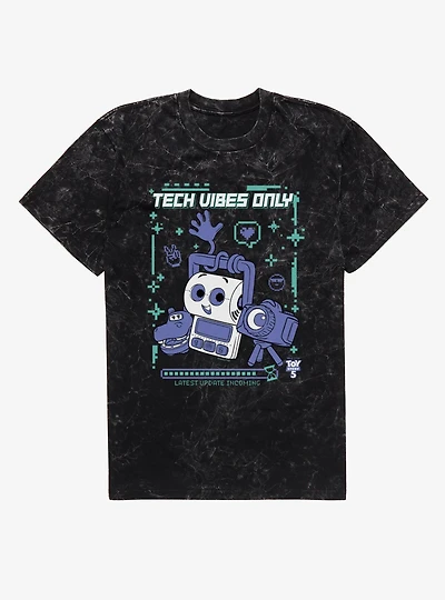 Disney Pixar Toy Story 5 Tech Vibes Only Group Mineral Wash T-Shirt