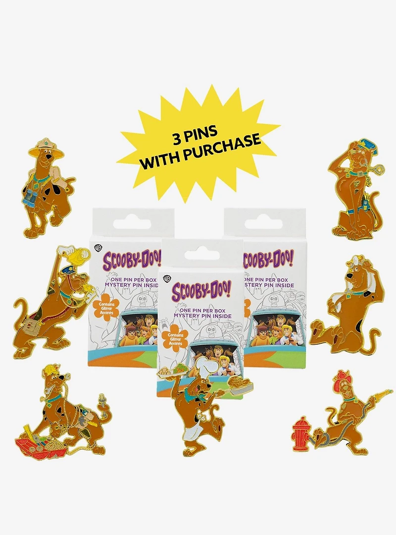 Scooby-Doo! Mystery Enamel Pin Blind Box Series 3 Pack