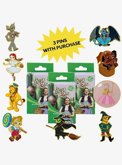 The Wizard of Oz Mystery Enamel Pin Blind Box Series 3 Pack