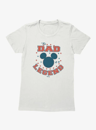 Disney Mickey Mouse The Dad Is A Legend Stars Womens T-Shirt