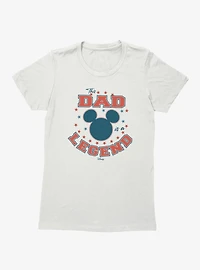 Disney Mickey Mouse The Dad Is A Legend Stars Womens T-Shirt