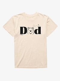 Disney Winnie The Pooh Dad Face Text Mineral Wash T-Shirt