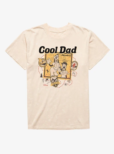 Disney Goofy Movie Cool Dad Map Mineral Wash T-Shirt
