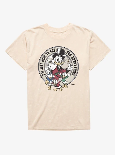 Disney Ducktales I'm Just Here To Pay For Everything Dad Mineral Wash T-Shirt