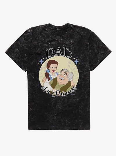Disney Beauty And The Beast Dad Of A Princess Mineral Wash T-Shirt