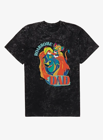 Disney Lion King Roarsome Dad Vibrant Colors Mineral Wash T-Shirt