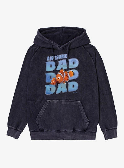 Disney Pixar Finding Nemo Awesome Dad Vintage Mineral Washed Hoodie
