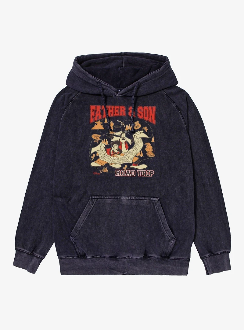 Disney Goofy Movie Father & Son Road Trip Vintage Mineral Washed Hoodie