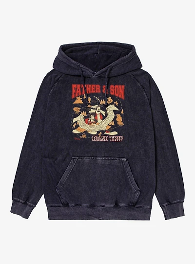 Disney Goofy Movie Father & Son Road Trip Vintage Mineral Washed Hoodie