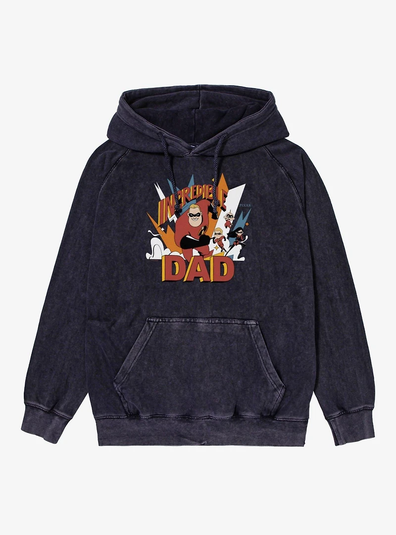 Disney Pixar The Incredibles Incredible Dad Vintage Mineral Washed Hoodie