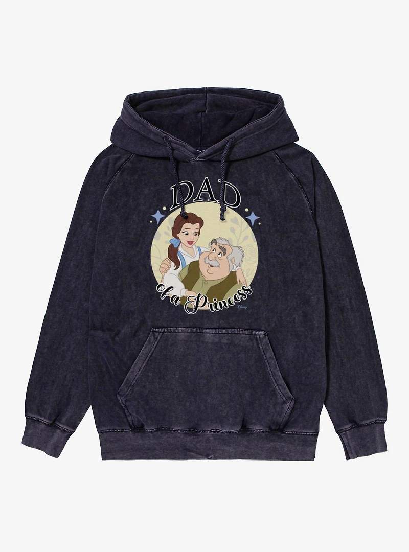 Disney Beauty And The Beast Dad Of A Princess Vintage Mineral Washed Hoodie