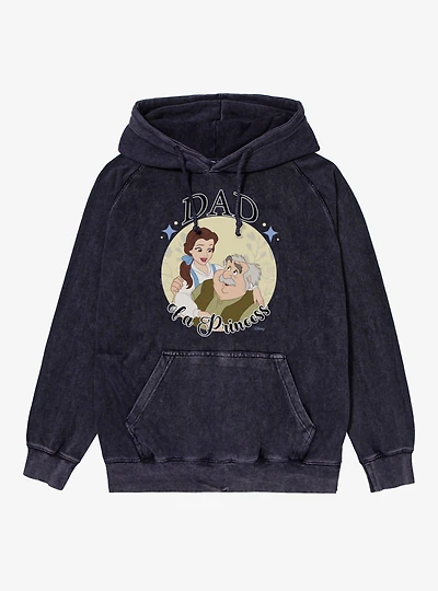 Disney Beauty And The Beast Dad Of A Princess Vintage Mineral Washed Hoodie