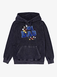 Disney Mickey Mouse Number 1 Dad Vintage Mineral Washed Hoodie