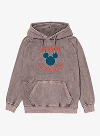 Disney Mickey Mouse The Dad Is A Legend Stars Vintage Mineral Washed Hoodie