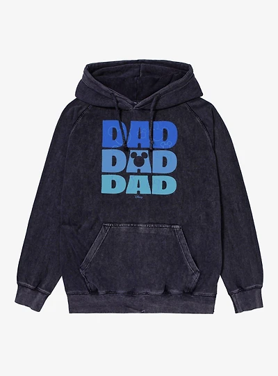 Disney Mickey Mouse Dad Stack Icons Vintage Mineral Washed Hoodie