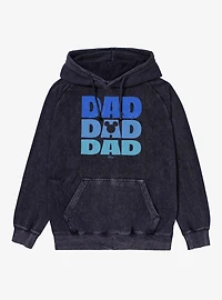 Disney Mickey Mouse Dad Stack Icons Vintage Mineral Washed Hoodie