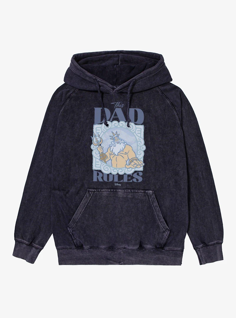 Disney The Little Mermaid This Dad Rules Vintage Mineral Washed Hoodie