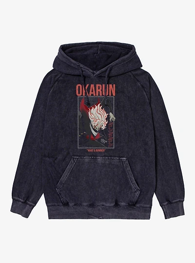 Dandadan Okarun What A Bummer Mineral Wash Hoodie