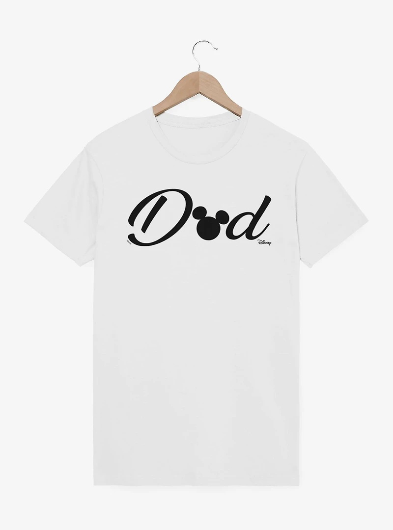 Disney Mickey Mouse Head Dad Text T-Shirt
