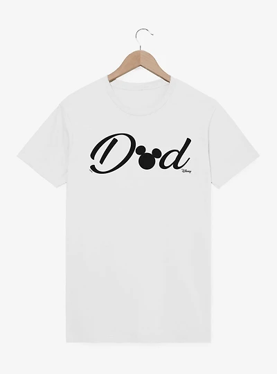 Disney Mickey Mouse Head Dad Text T-Shirt