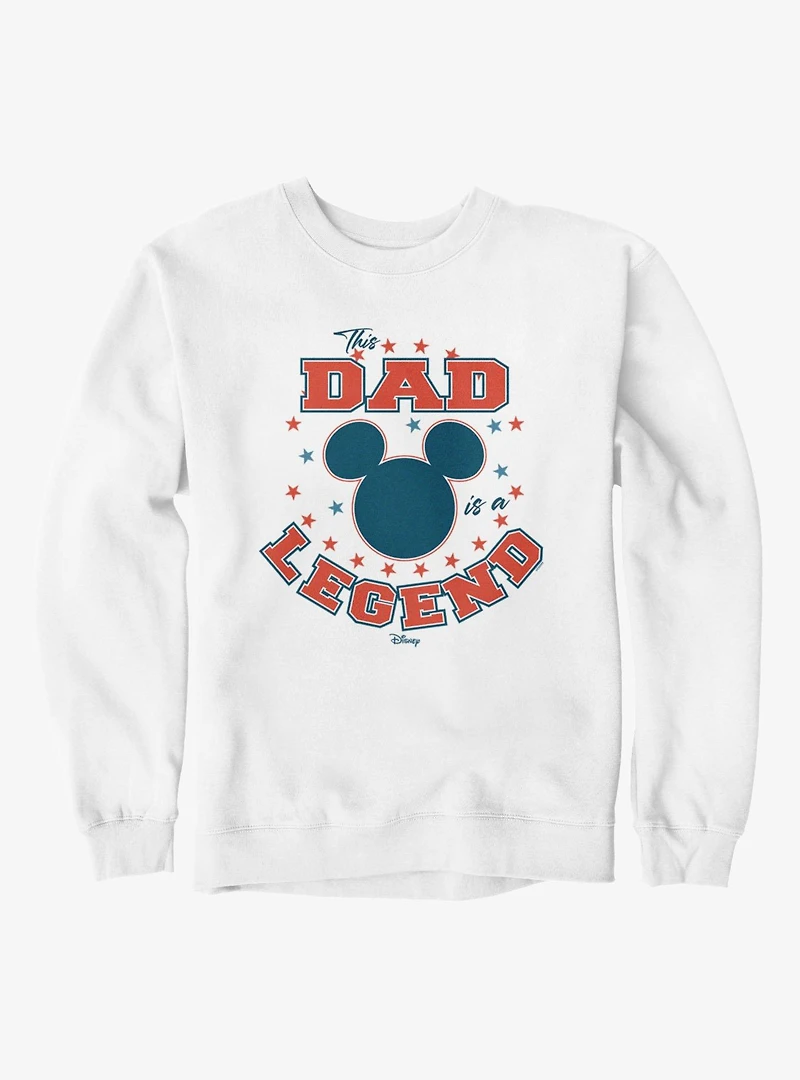 Disney Mickey Mouse The Dad Is A Legend Stars Sweatshirt