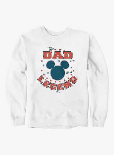 Disney Mickey Mouse The Dad Is A Legend Stars Sweatshirt