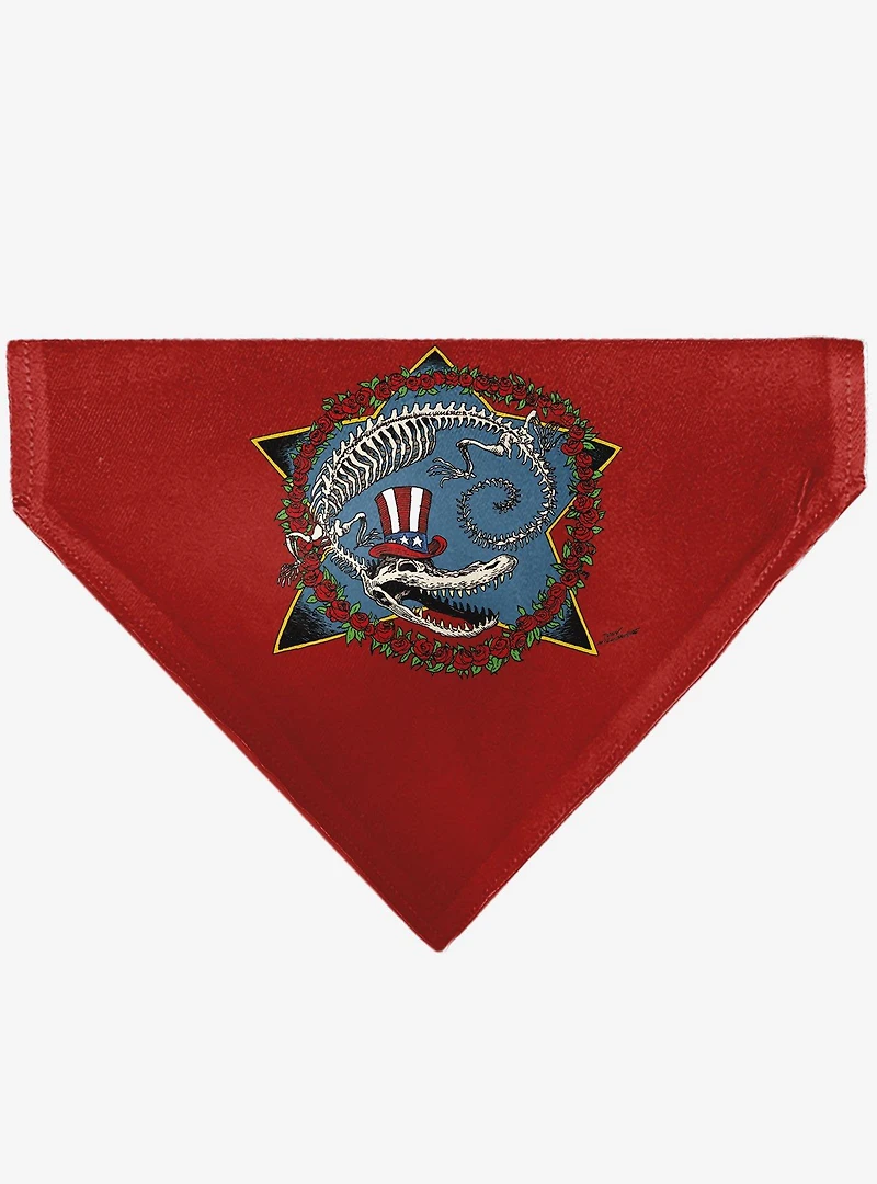 Grateful Dead Daves Picks Volume Ten Alligator Bonus Art Slip On Collar Pet Bandana - Bandana Only