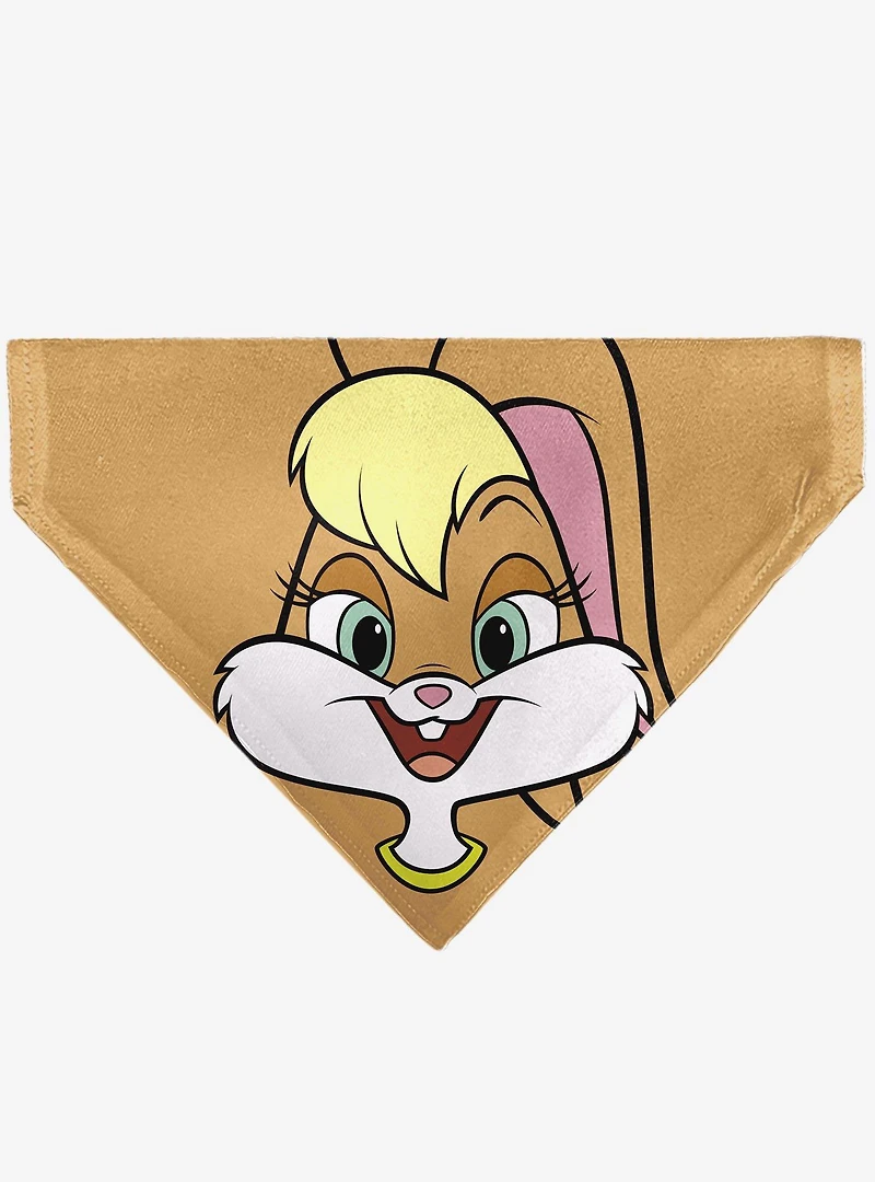 Looney Tunes Lola Bunny Face Close Up Slip On Collar Pet Bandana - Bandana Only