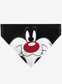 Looney Tunes Sylvester The Cat Face Close Up Slip On Collar Pet Bandana - Bandana Only