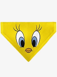 Looney Tunes Tweety Bird Face Close Up Slip On Collar Pet Bandana - Bandana Only