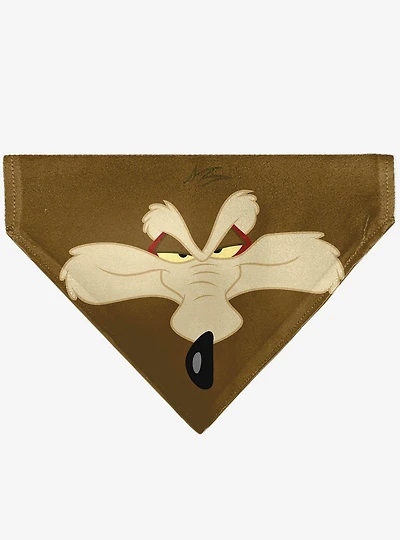 Looney Tunes Wile E Coyote Face Close Up Slip On Collar Pet Bandana - Bandana Only