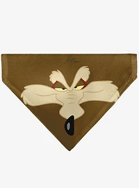 Looney Tunes Wile E Coyote Face Close Up Slip On Collar Pet Bandana - Bandana Only