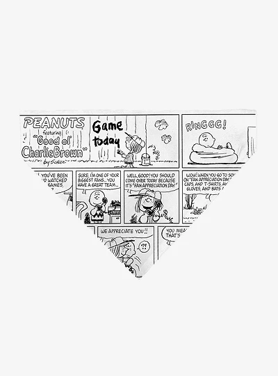 Peanuts Good Ol Charlie Brown Comic Scene Slip On Collar Pet Bandana - Bandana Only