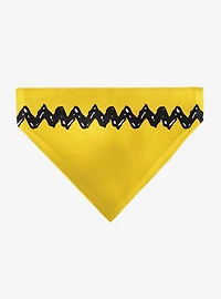 Peanuts 75th Charlie Brown Zig Zag Stripe Slip On Collar Pet Bandana - Bandana Only