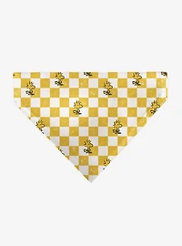 Peanuts Woodstock Pose Checker Slip On Collar Pet Bandana - Bandana Only