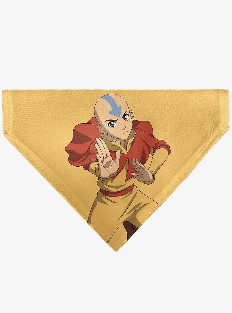 Avatar: The Last Airbender Action Pose Title Slip On Collar Pet Bandana - Bandana Only