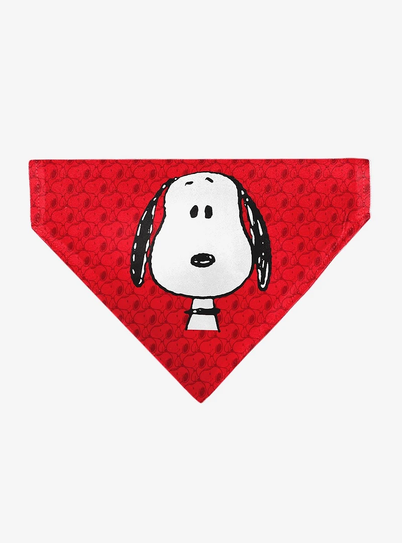 Peanuts Snoopy Face and Profile Slip On Collar Pet Bandana - Bandana Only