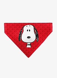 Peanuts Snoopy Face and Profile Slip On Collar Pet Bandana - Bandana Only