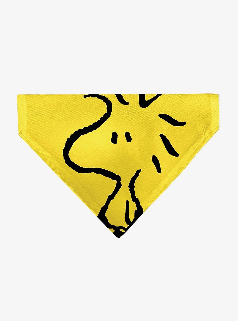 Peanuts Woodstock Pose Close Up Slip On Collar Pet Bandana - Bandana Only